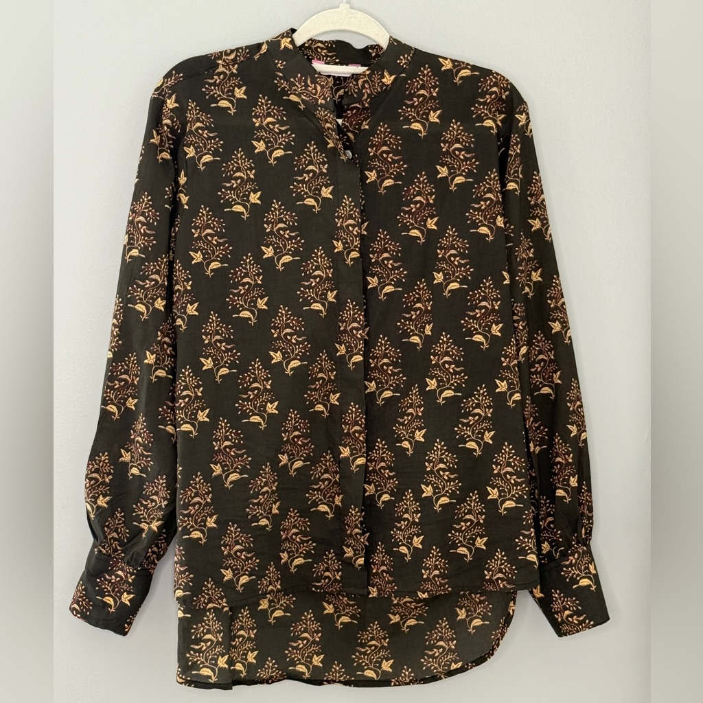 Emily Levine M/L Hand Printed Oversized Shirt